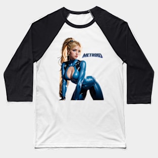 Zero Suit Samus Aran 7 - Metroid Baseball T-Shirt